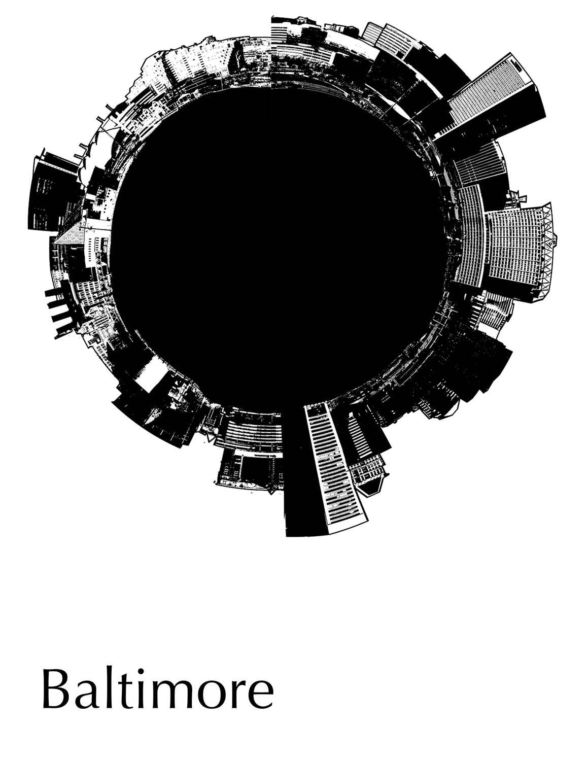 Custom Large City Skyline Bowl Made to Order