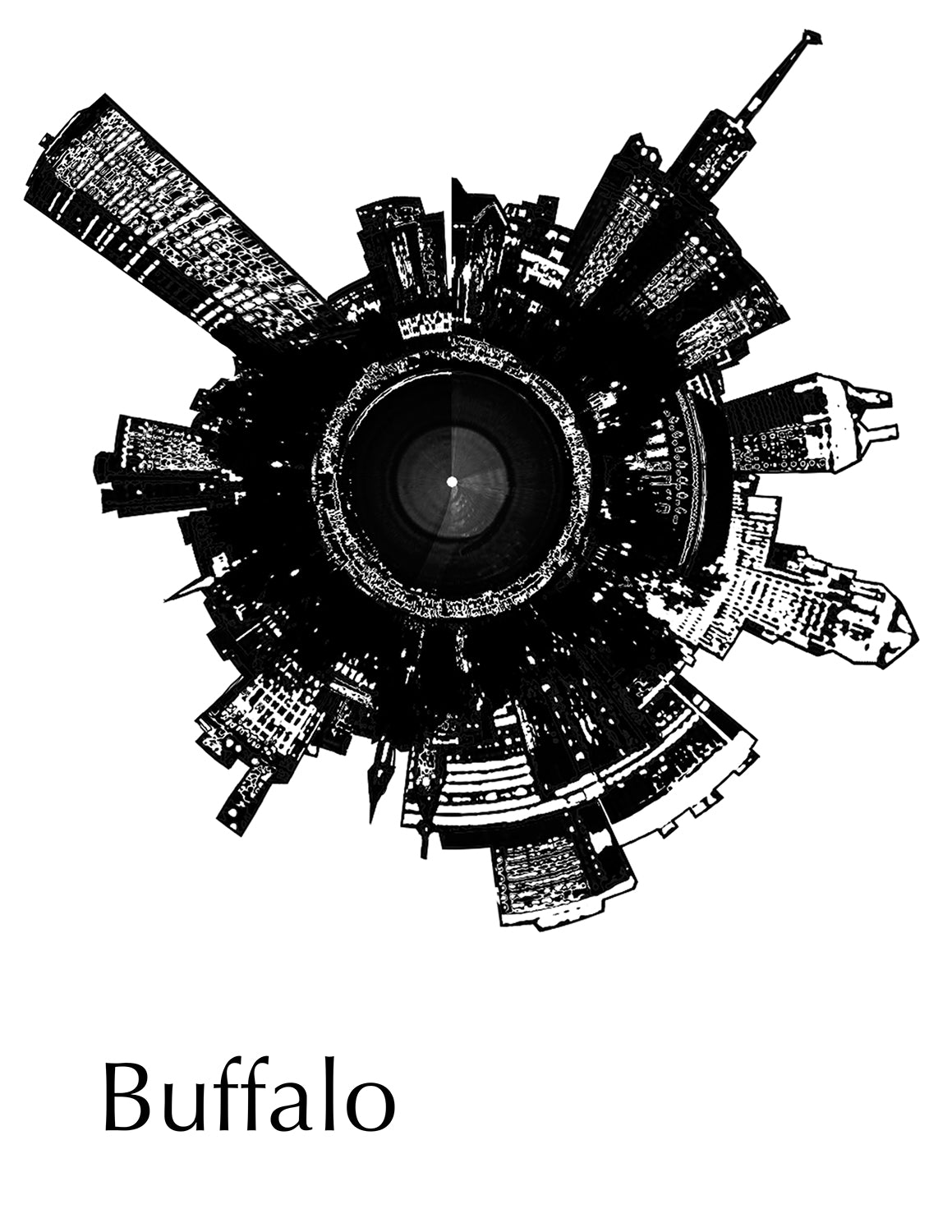 Custom Large City Skyline Bowl Made to Order