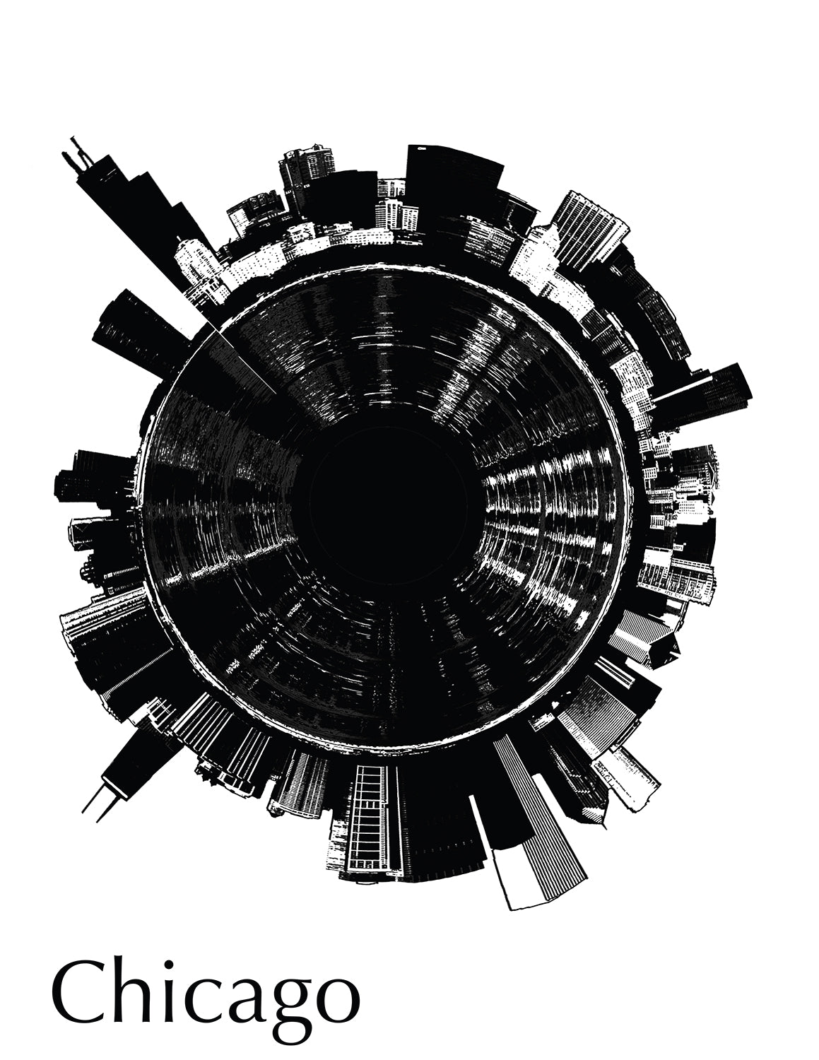 Custom Large City Skyline Bowl Made to Order