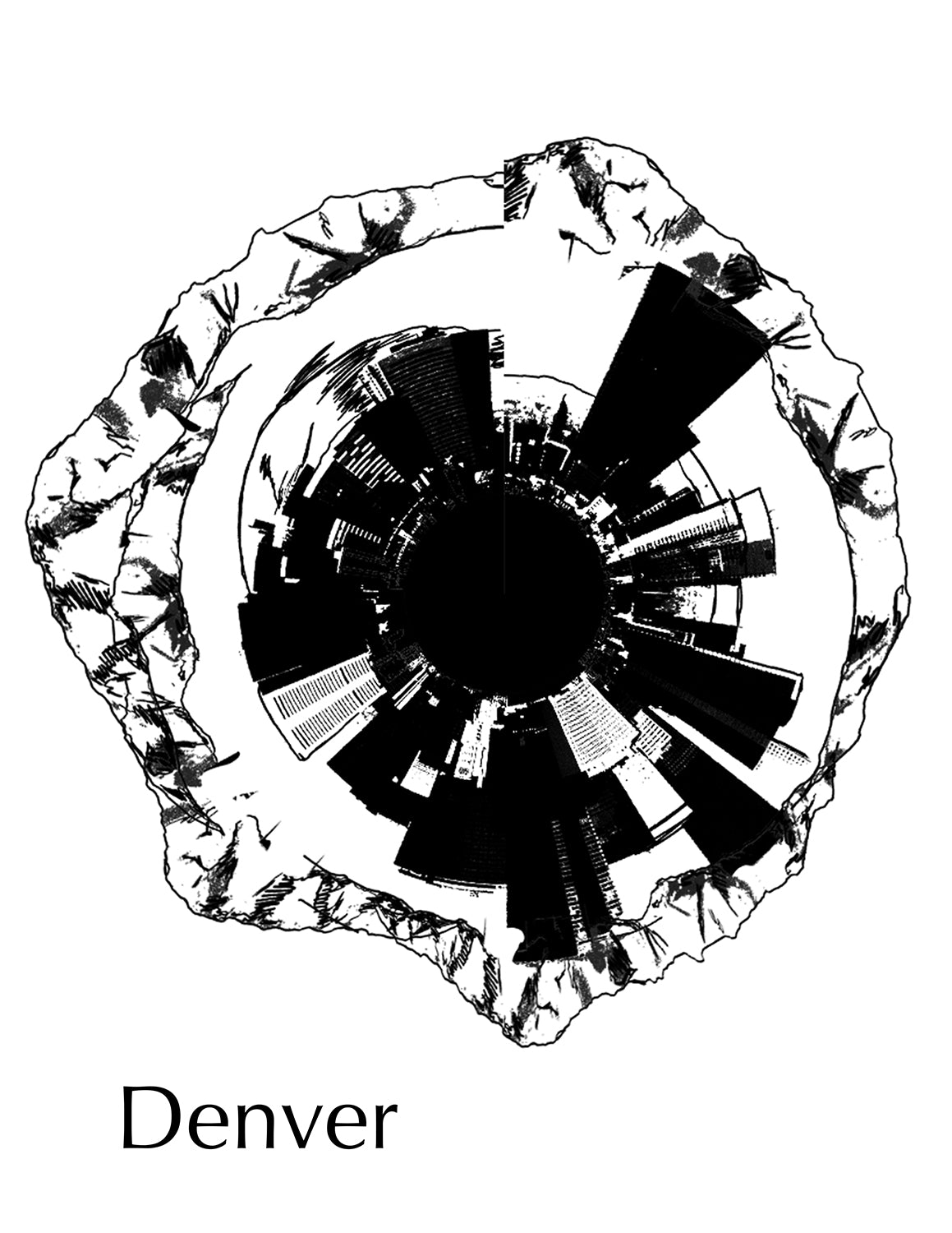 Custom Large City Skyline Bowl Made to Order