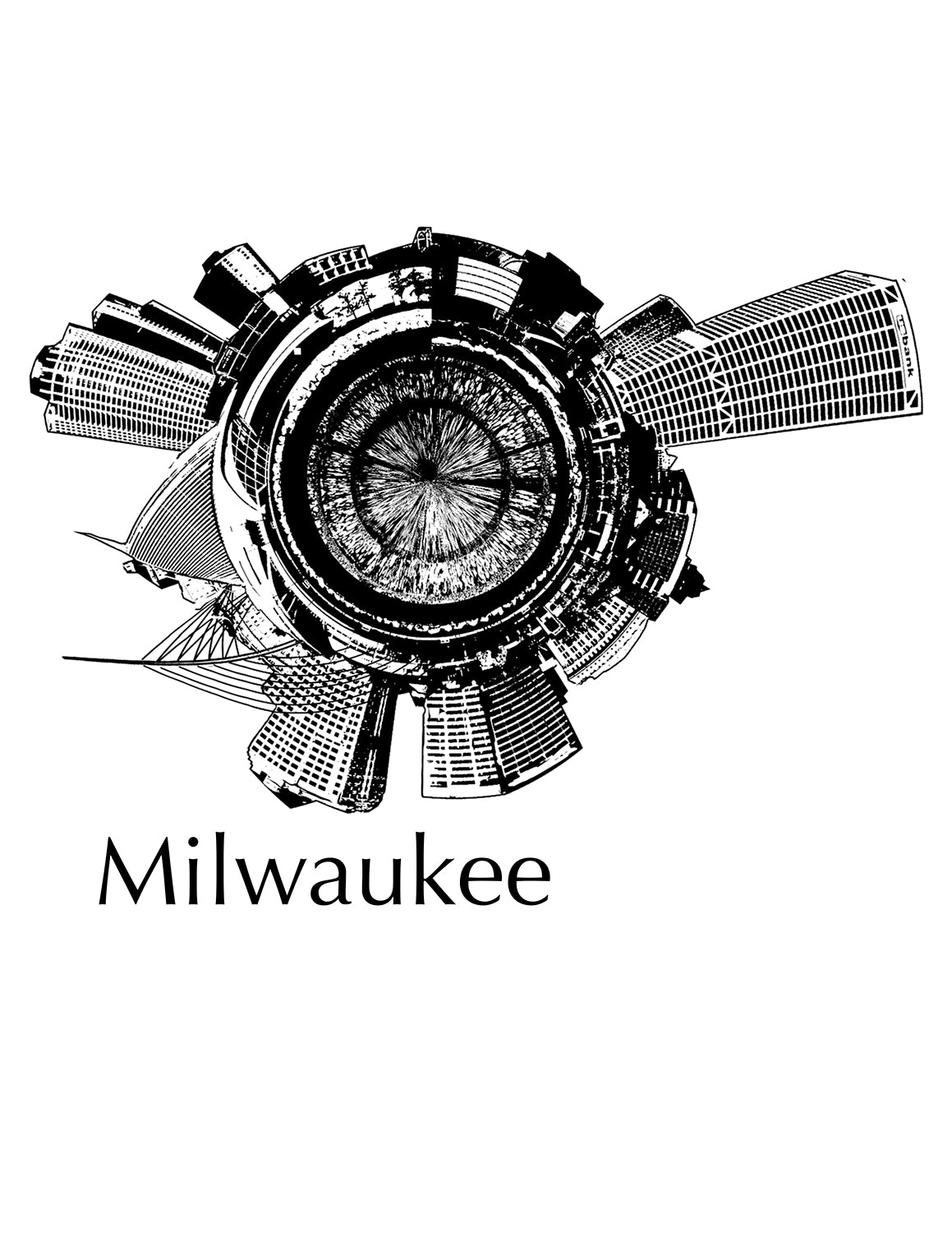 Custom Large City Skyline Bowl Made to Order