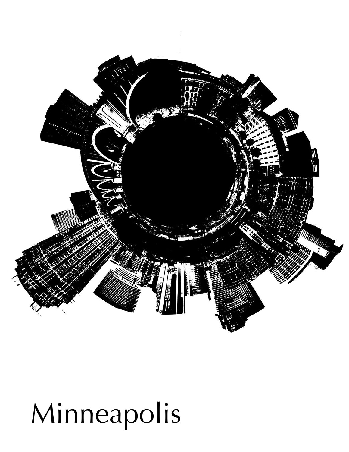 Custom Large City Skyline Bowl Made to Order