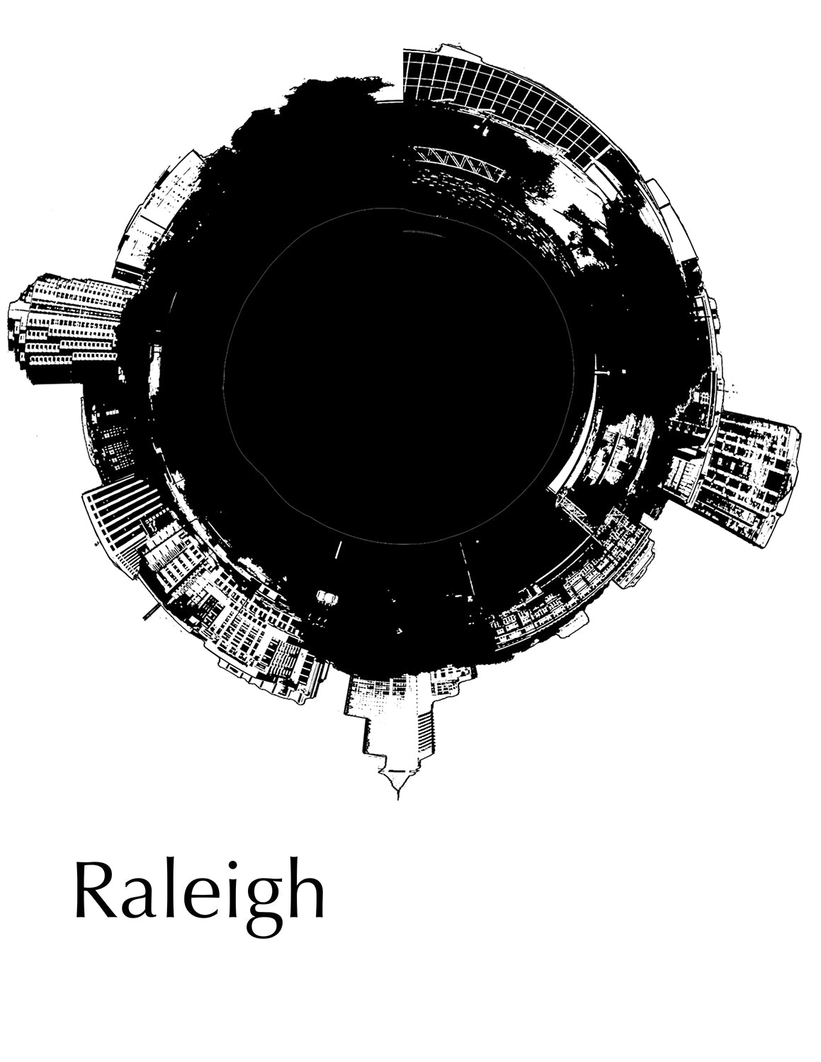 Custom Large City Skyline Bowl Made to Order