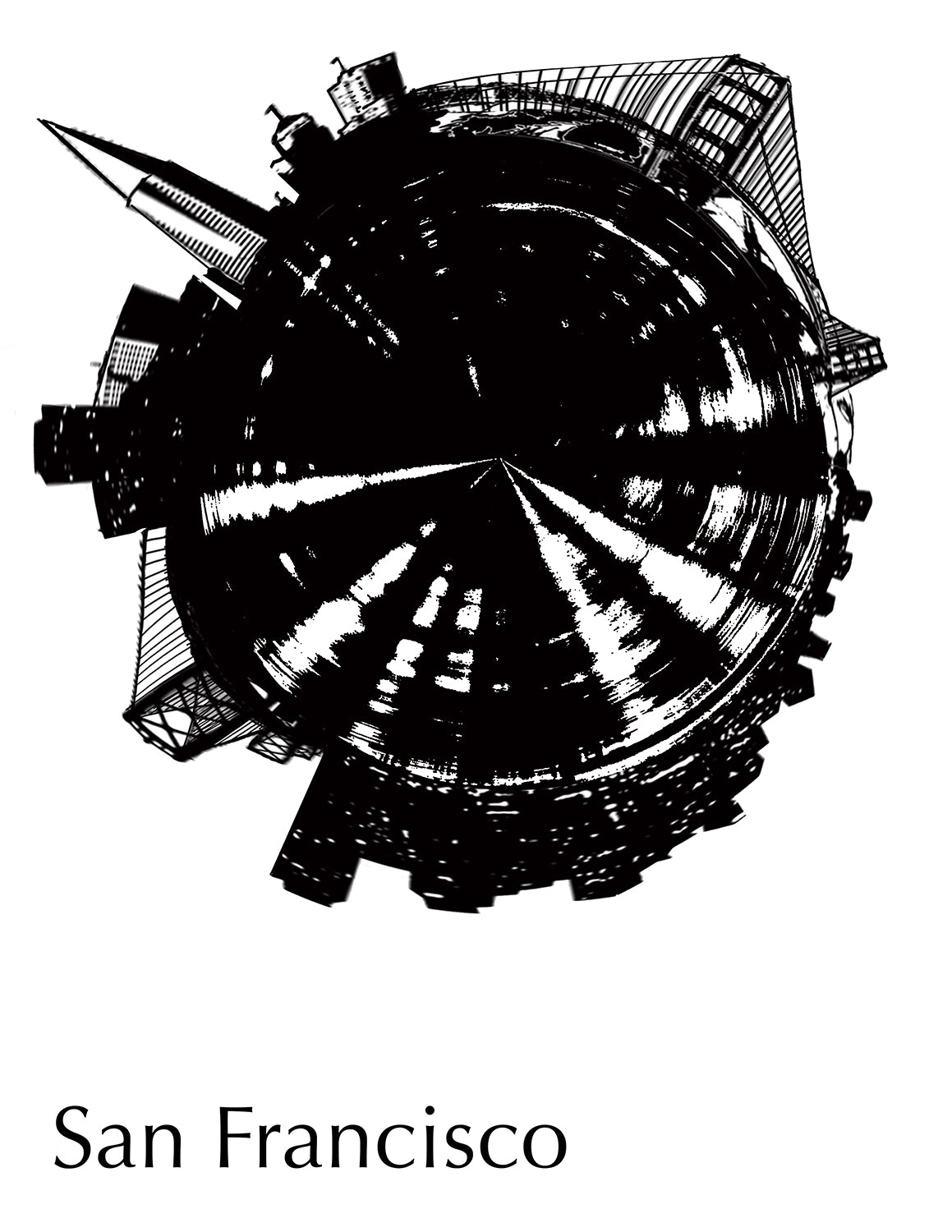 Custom Large City Skyline Bowl Made to Order