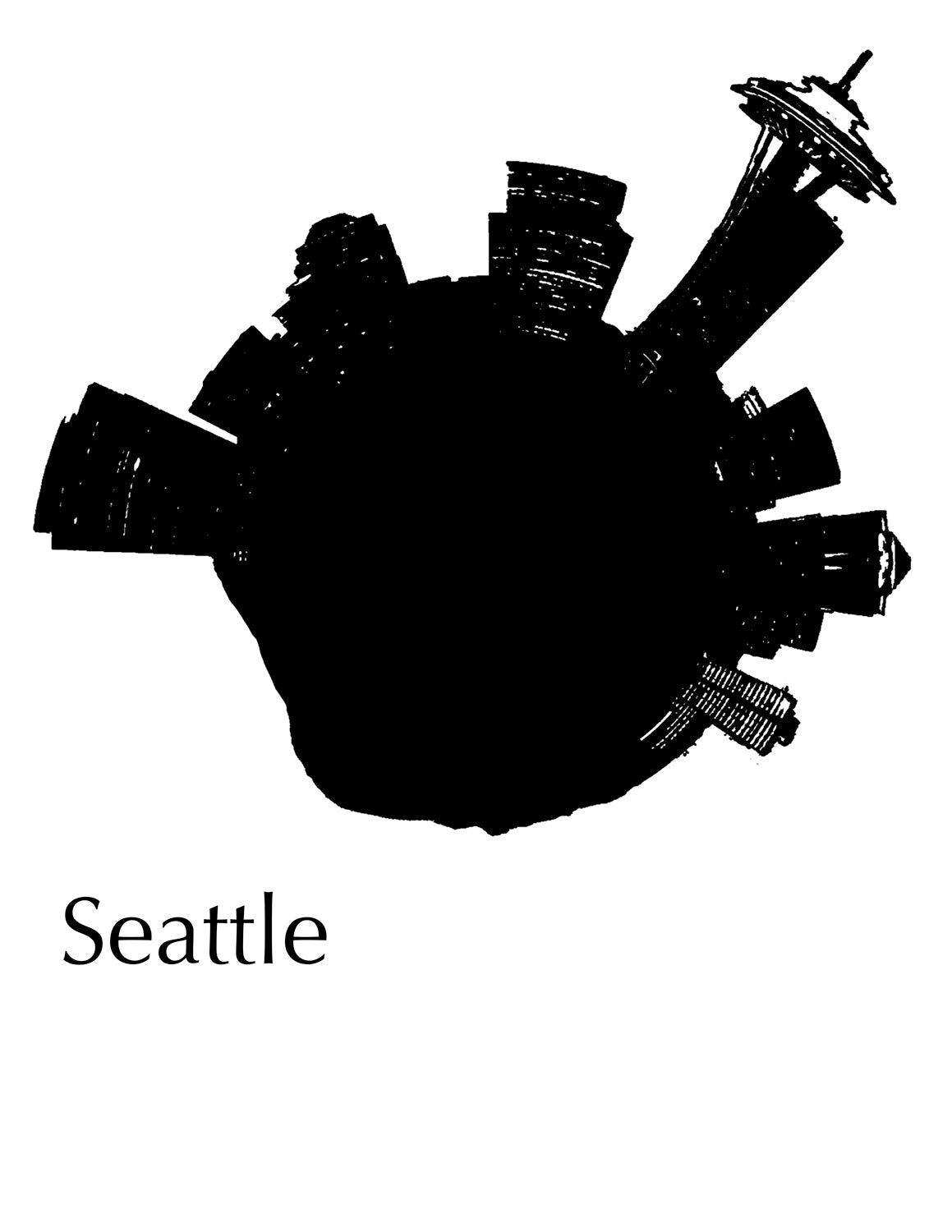 Custom Large City Skyline Bowl Made to Order