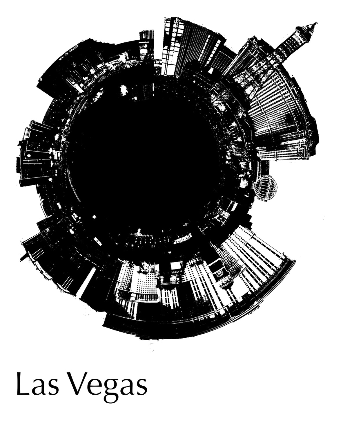 Custom Large City Skyline Bowl Made to Order