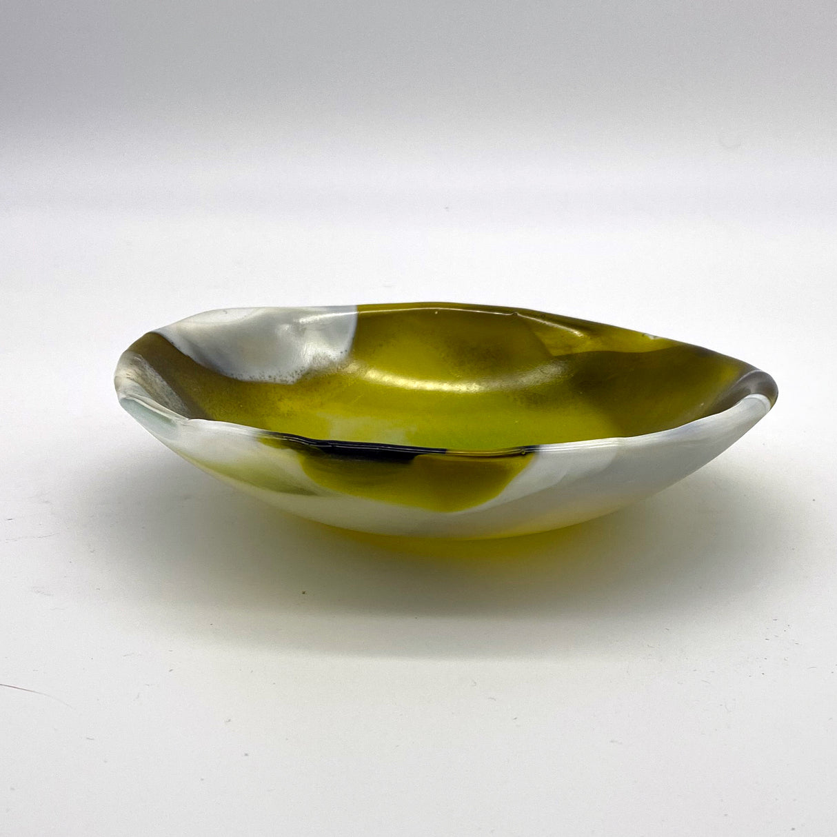 Little Bowl - One of a Kind, Chartreuse-Ivory