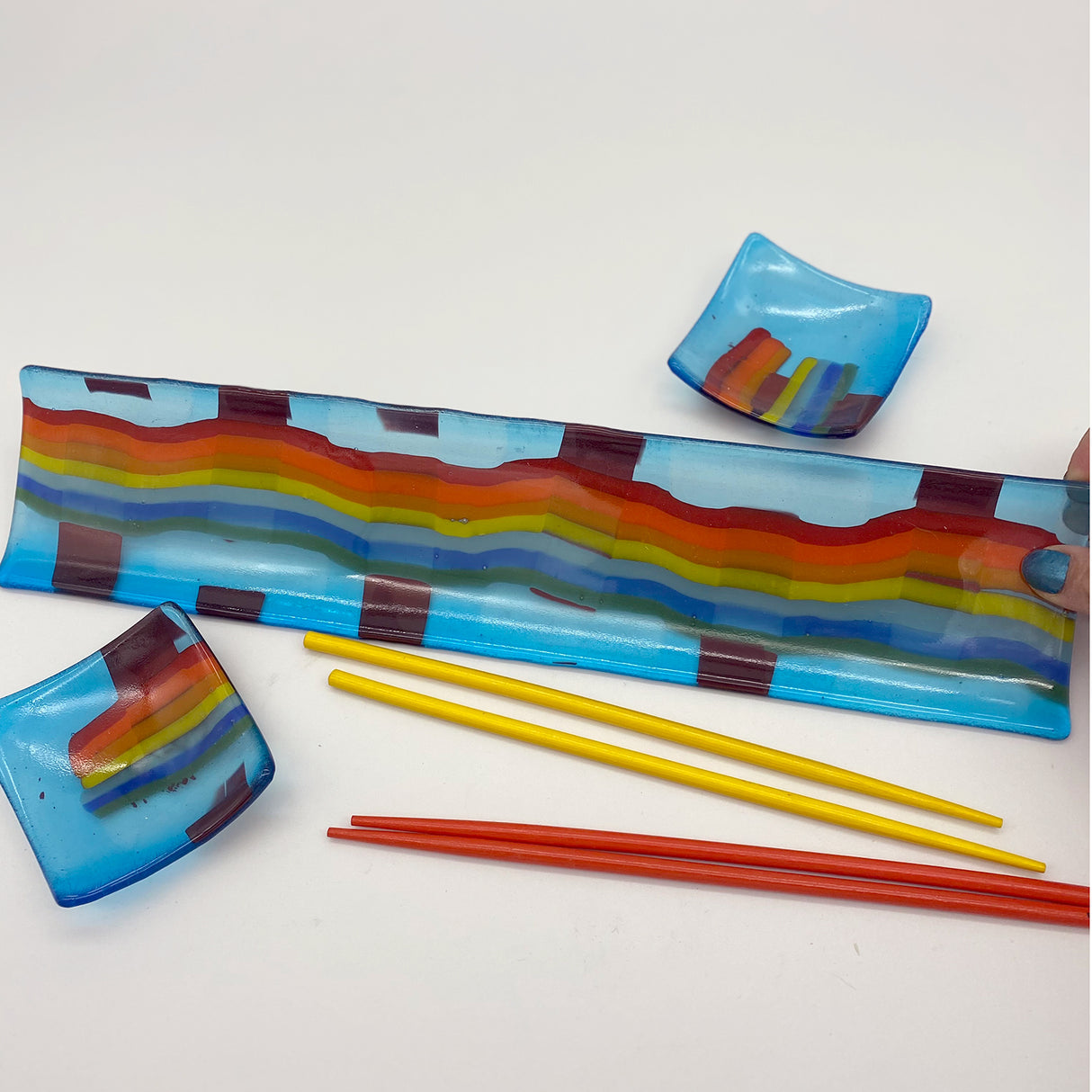 Sushi Platter - One of a Kind, Aqua Rainbow Wiggle