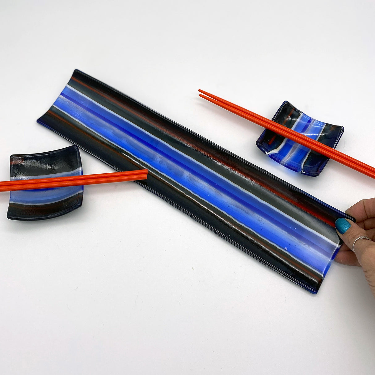 Sushi Platter - One of a Kind, Blue Stripes