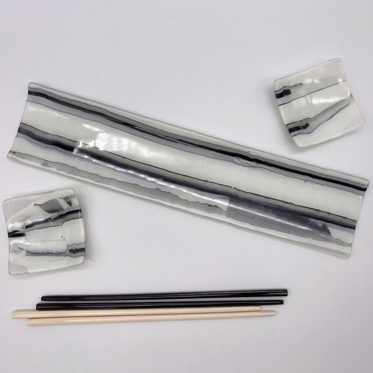 Sushi Platter - One of a Kind, White + Black Reactive