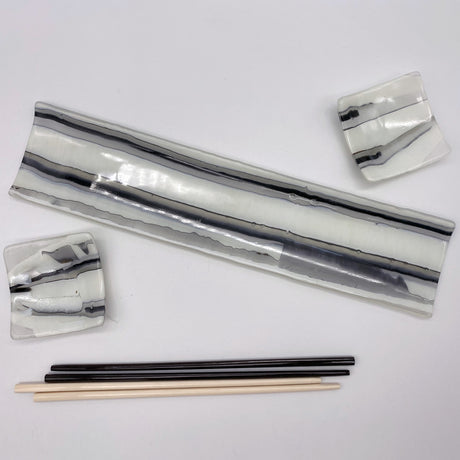 Sushi Platter - One of a Kind, White + Black Reactive