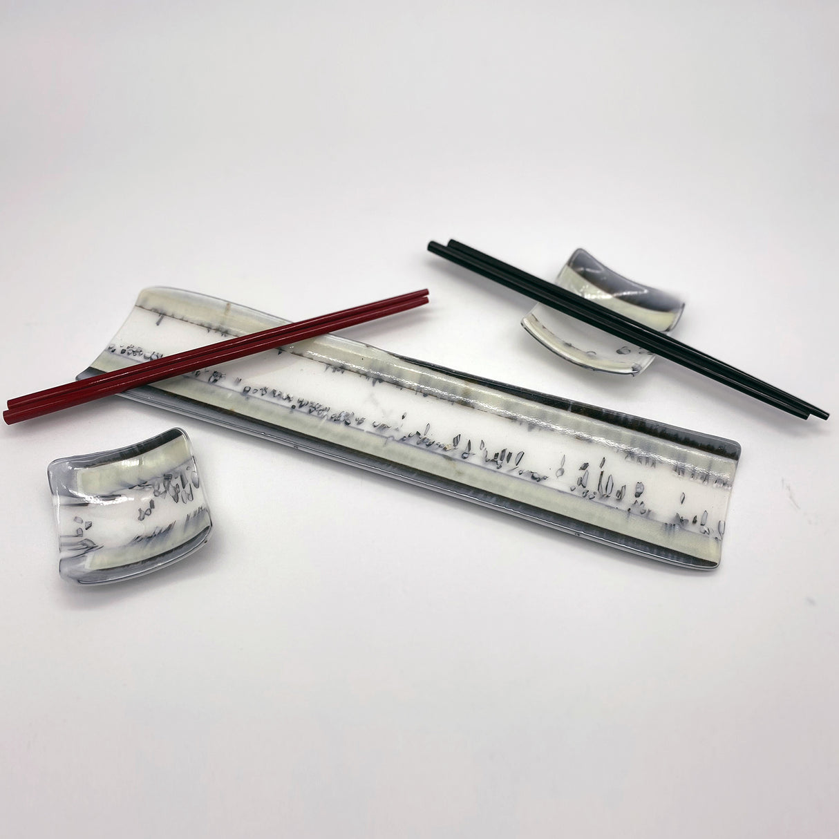 Sushi Platter - One of a Kind, White + Gray Reactive