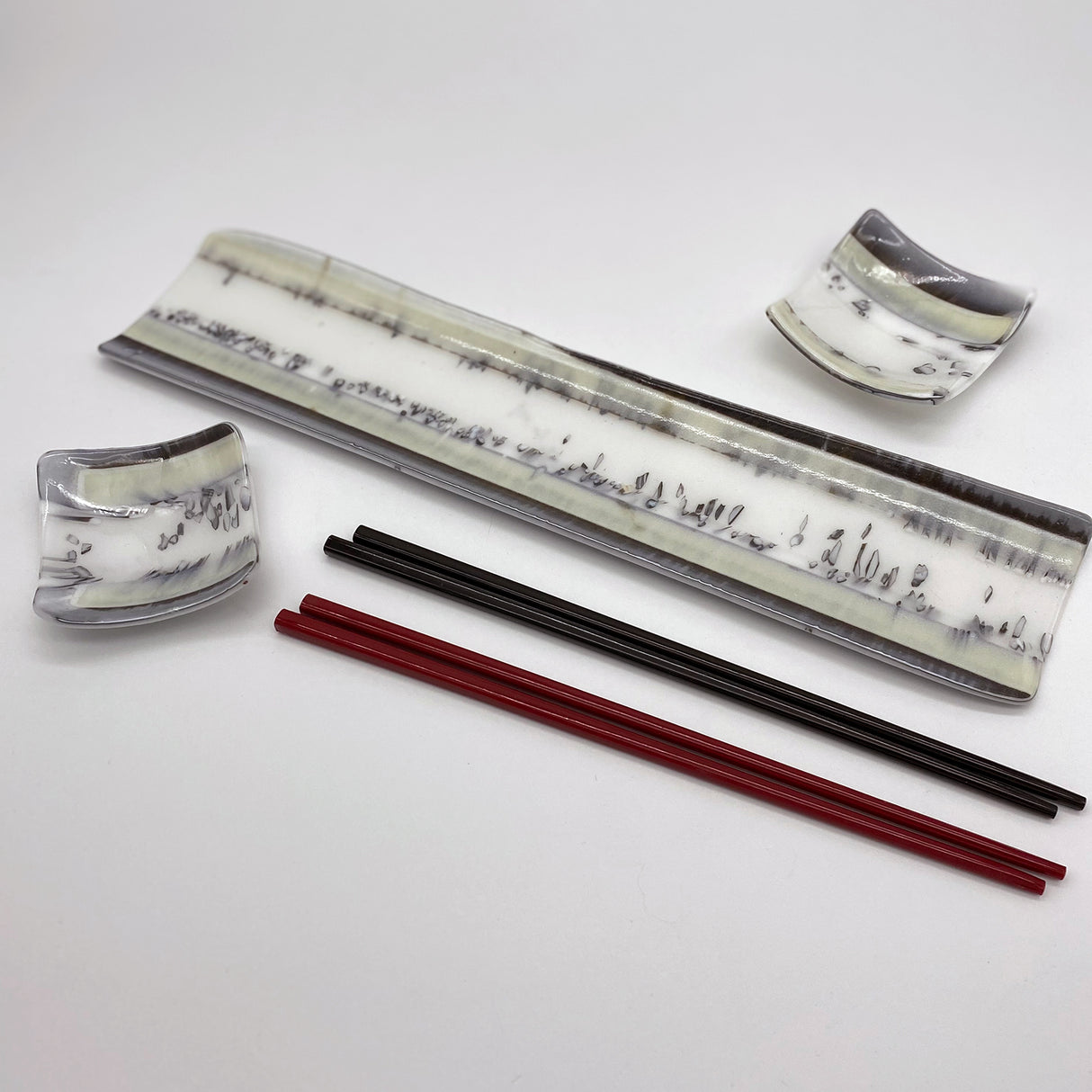 Sushi Platter - One of a Kind, White + Gray Reactive