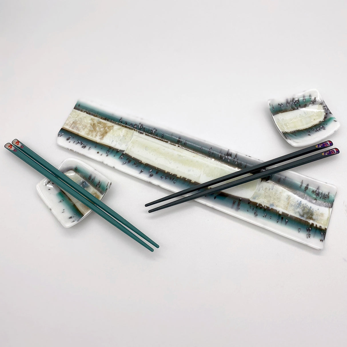 Sushi Platter - One of a Kind, White + Sea Blue Reactive