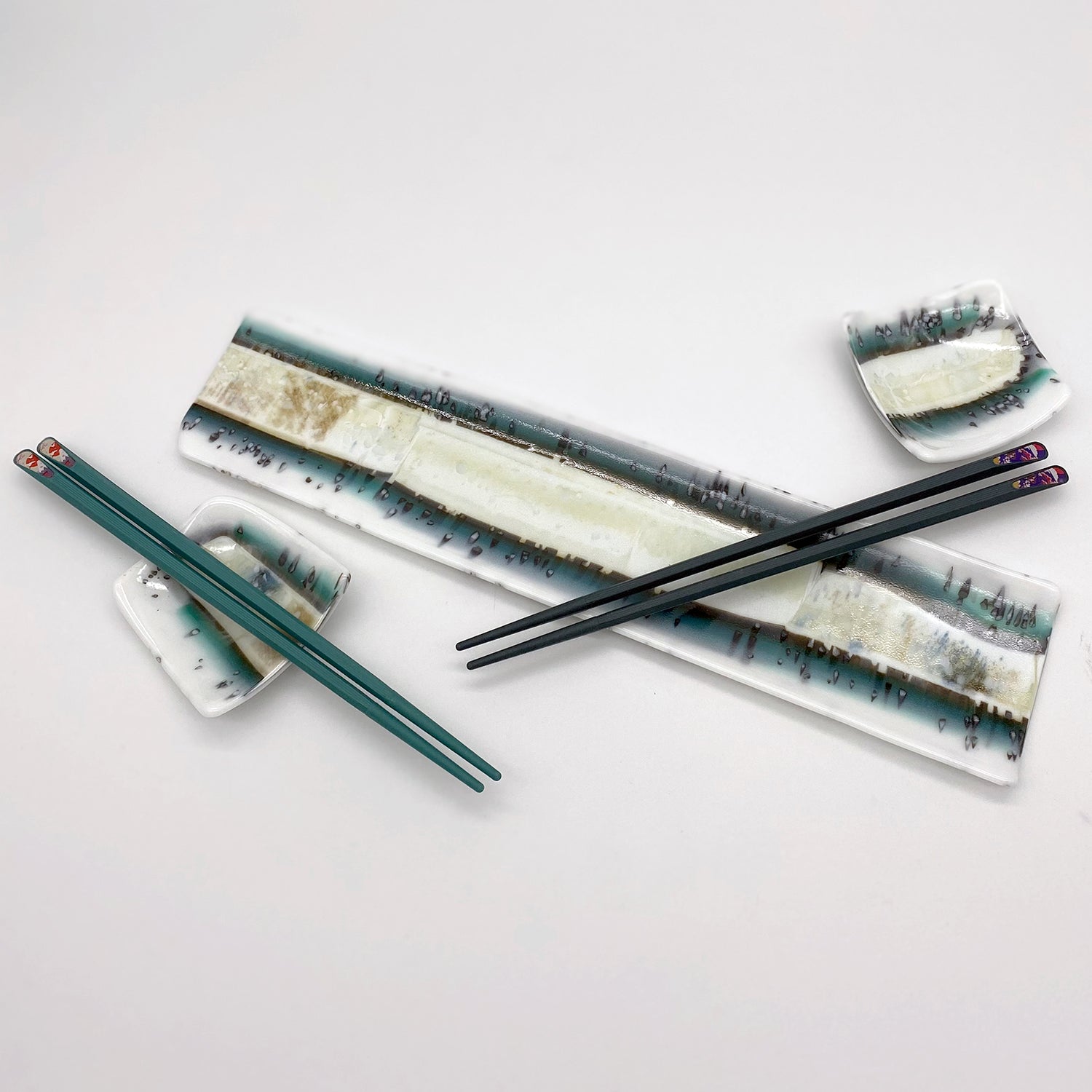 Sushi Platter - One of a Kind, White + Sea Blue Reactive