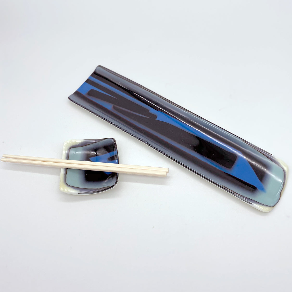 Sushi Platter - One of a Kind, Ivory-Turq-Blues