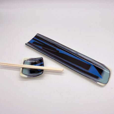 Sushi Platter - One of a Kind, Ivory-Turq-Blues