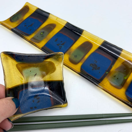 Sushi Platter - One of a Kind, Amber-Steel-Red