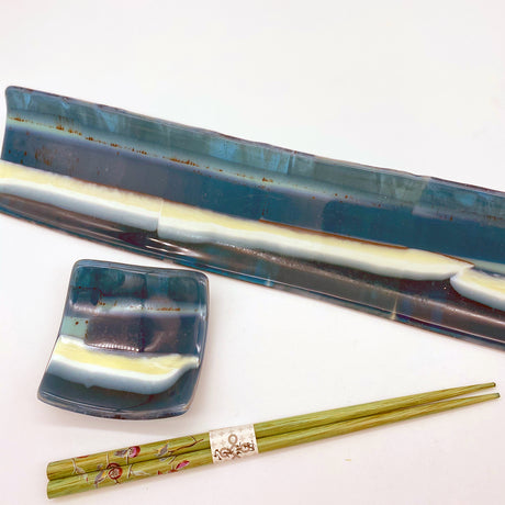 Sushi Platter - One of a Kind, Sea Blue-Ivory