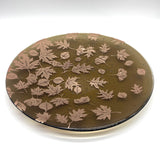 Falling Leaves Fused Glass Large Round Serving Platter