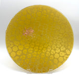 Honeybee Fused Glass Large Round Serving Platter * Made to order