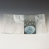 Dandelion 15" Long Fused Glass Serving Platter