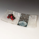 Dandelion 15" Long Fused Glass Serving Platter