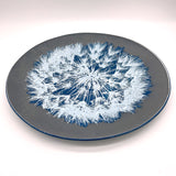 Dandelion Fused Glass Large Round Serving Platter * Made to order