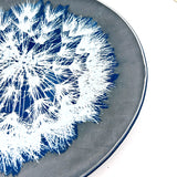 Dandelion Fused Glass Large Round Serving Platter * Made to order