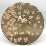 Falling Leaves Fused Glass Large Round Serving Platter
