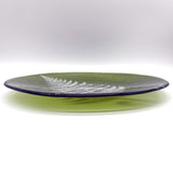 Fern Leaf Fused Glass Large Round Serving Platter * Made to order
