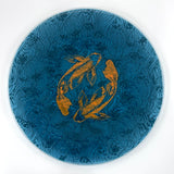 Koi Fused Glass Large Round Serving Platter * Made to order