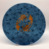 Koi Fused Glass Large Round Serving Platter * Made to order
