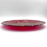 Pomegranate Fused Glass Large Round Serving Platter * Made to order