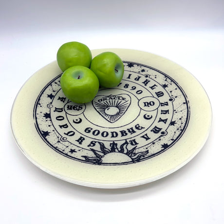 Witchy Ouija Board Fused Glass Large Round Serving Platter * Made to order