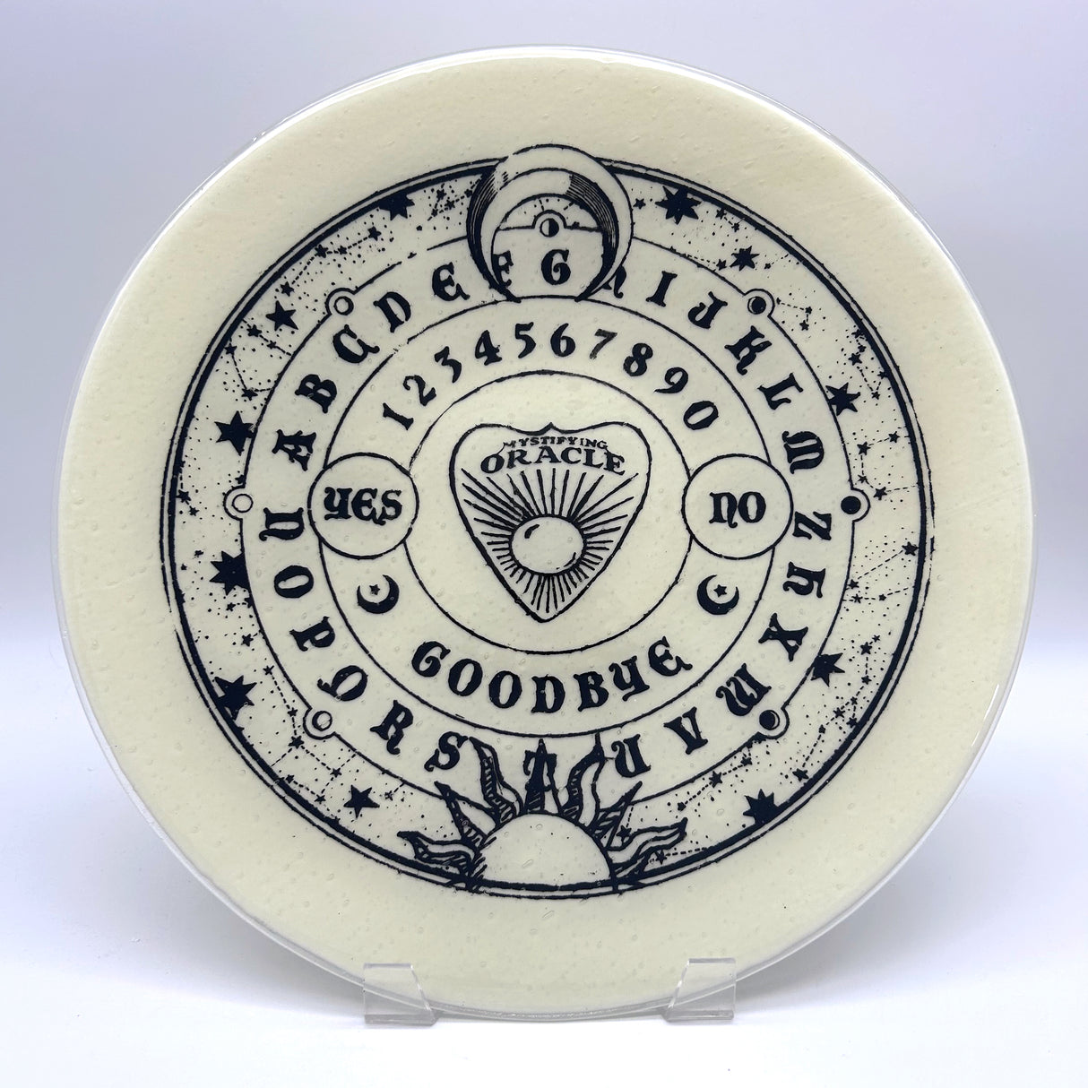 Witchy Ouija Board Fused Glass Large Round Serving Platter * Made to order