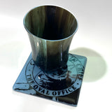 Catmander in Chief 4" Handmade Fused Glass Bar Coaster