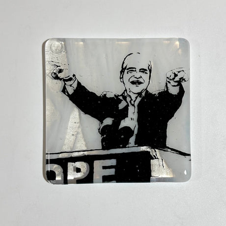 Tim Walz Fused Glass Single Coaster