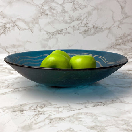 Agate Fused Glass Large 13" Serving Bowl