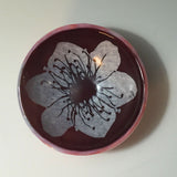 Cherry Blossom Fused Glass 5" Small Bowl