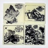 Custom Fused Glass 4" Coaster 4-pack (same design)