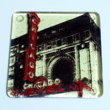 Chicago Theater Fused Glass 4" Single Coaster