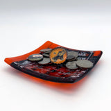 Baltimore Camden Yards 4.5" Handmade Fused Glass Catch-all Dish