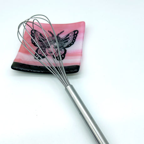 Butterfly Tattoo 4.5" Handmade Fused Glass Catch-all Dish (discontinued color)