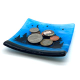 Camping Handmade 4.5" Handmade Fused Glass Catch-all Dish