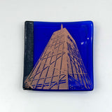 Chicago Hancock Building 4.5" Fused Glass Catch-all Dish