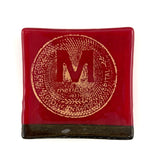 Washington  DC Metro Token 4.5" Fused Glass Catch-all Dish