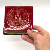 Washington  DC Metro Token 4.5" Fused Glass Catch-all Dish