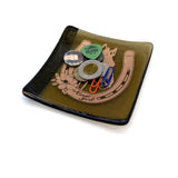 Horse Girl Handmade 4.5" Handmade Fused Glass Catch-all Dish