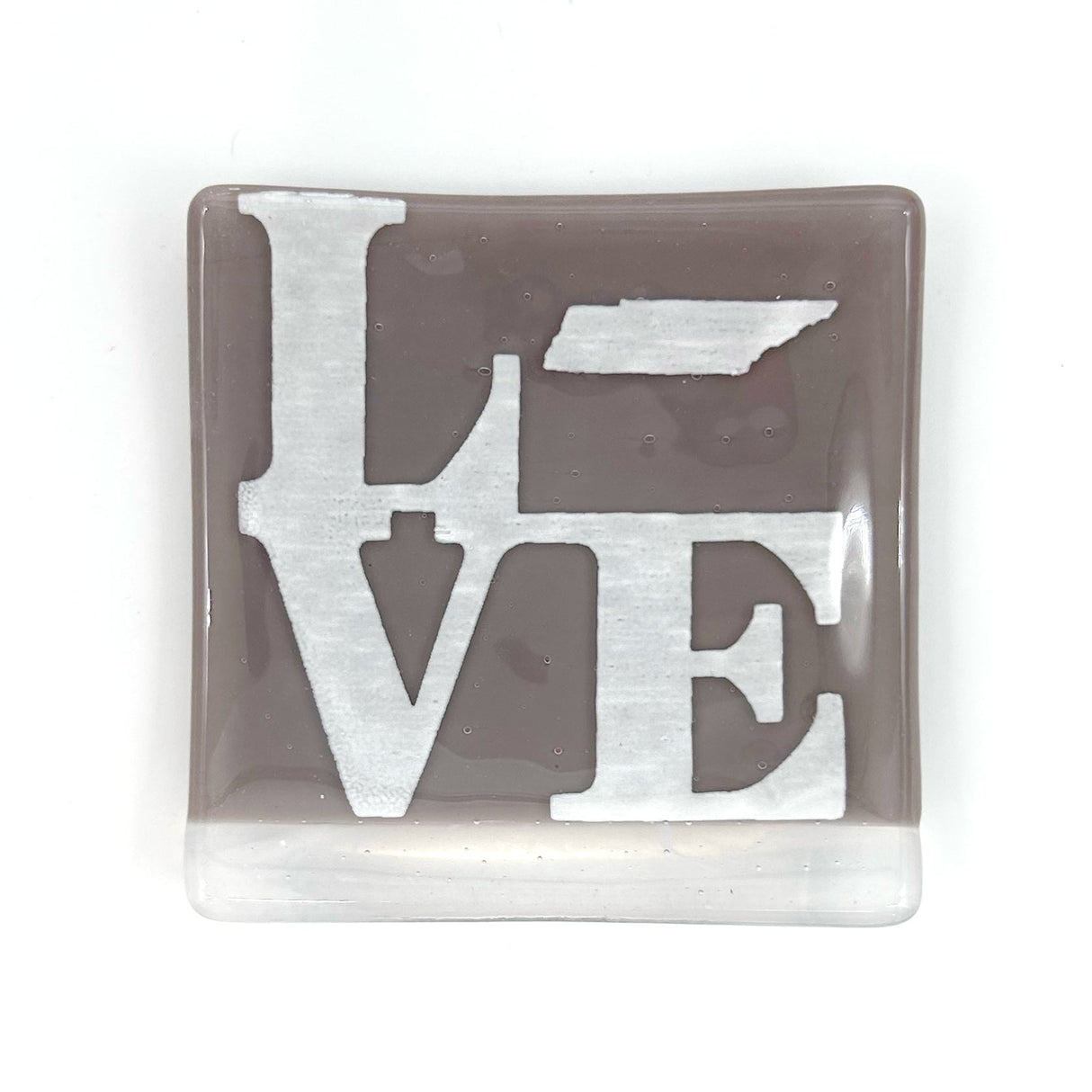 LOVE Tennessee State Fused Glass Catch-all Dish - made to order